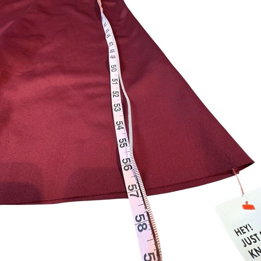 ASOS Bell Sleeve Mermaid Maxi Dress in Burgundy Full Length Sheath 4 - Picture 10 of 14